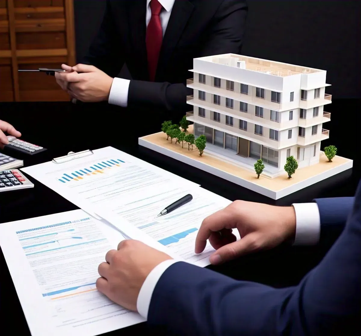 Administración revisando documentos del condominio
